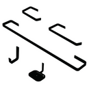 kit banheiro luxo quadrado BLACK com 5pcs