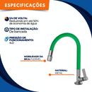 Torneira 1168 Bancada  Aquaduo C17 Metal Verde