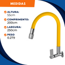 Torneira 1167 Parede Aquaduo C17 Metal Amarela