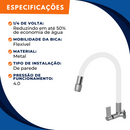 Torneira 1167 Parede Aquaduo C17 Metal Branca