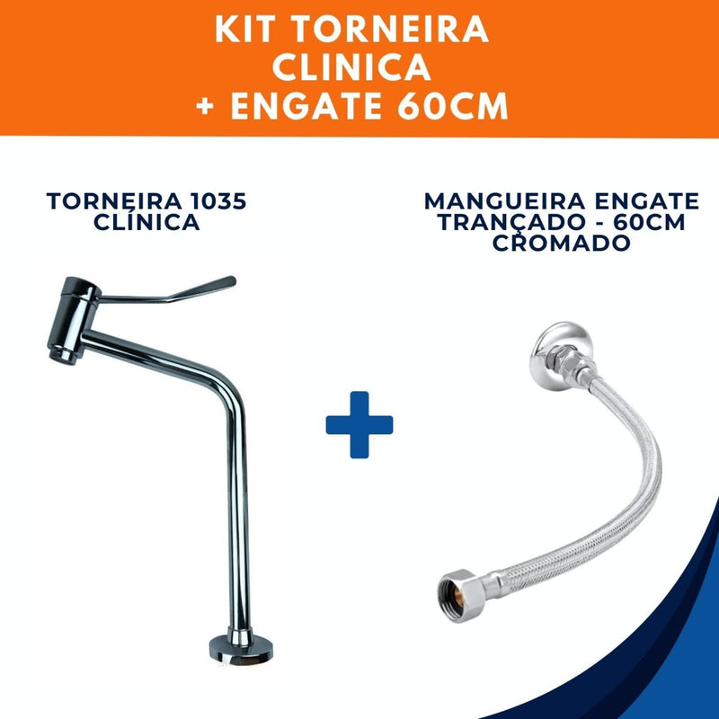 Torneira 1035 Clínica com  engate de 60Cm