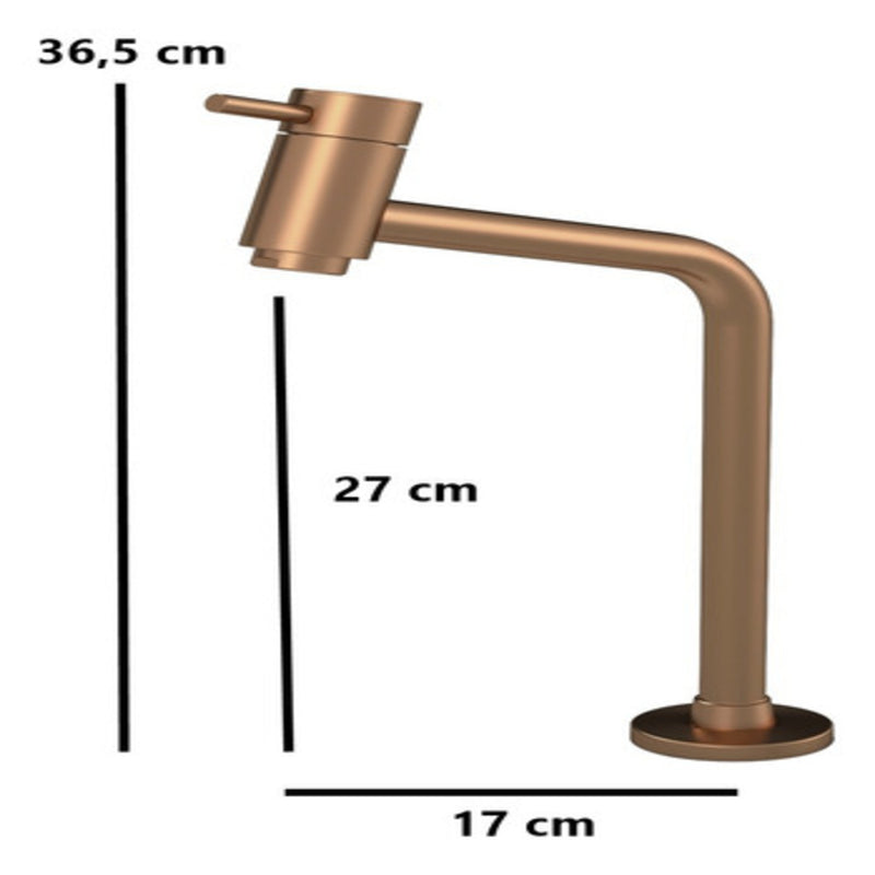 Real Metais Prime 1030  Bica Baixa 100% Metal Cor Rose