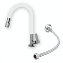 Torneira 1168 Bancada Aquaduo C17 Metal + Engate 60CM Branco