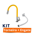 Kit Torneira 1168 Bancada Aquaduo C17 Metal + Engate 60CM