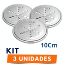Kit 3 Tampa Ralo Grelha Redonda 10cm Metal Aço Inox Abre E Fecha