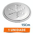 Tampa Ralo Grelha Redonda 15cm Metal Aço Inox Abre E Fecha