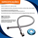 Torneira 1168 Bancada Aquaduo C17 Metal + Engate 60CM Amarela