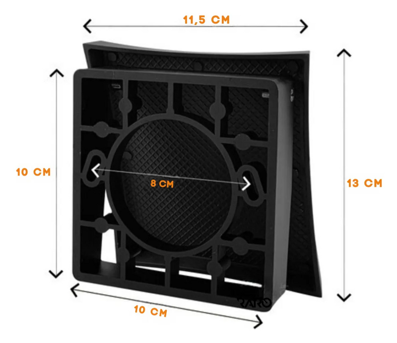 Acabamento  Válvula Hydra Docol Luxo Abaulado Preto Fosco