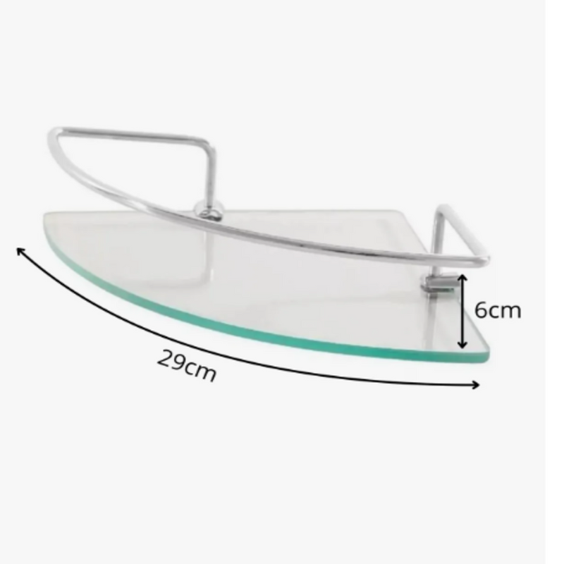 Porta Shampoo Canto Veneza Vidro 6mm - GMC