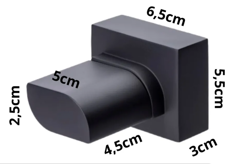 Acabamento Registro De Metal Para Banheiro Gota Preto Fosco