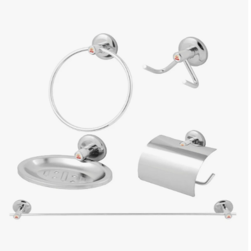 Kit Saboneteira Banheiro 05 Peças  GMC Metais