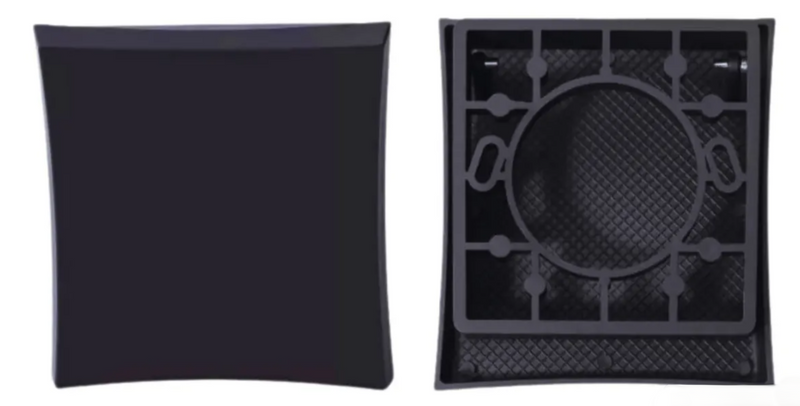 Acabamento  Válvula Hydra Docol Luxo Abaulado Preto Fosco