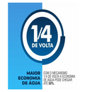 Torneira ABS Lavatório 1/4 De Volta 1198 C70  Preta/ Cromado