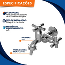 Torneira Para Tanque  Máquina 1428 C31 ABS Cor Prateado