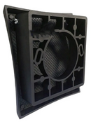 Acabamento  Válvula Hydra Docol Luxo Abaulado Preto Fosco