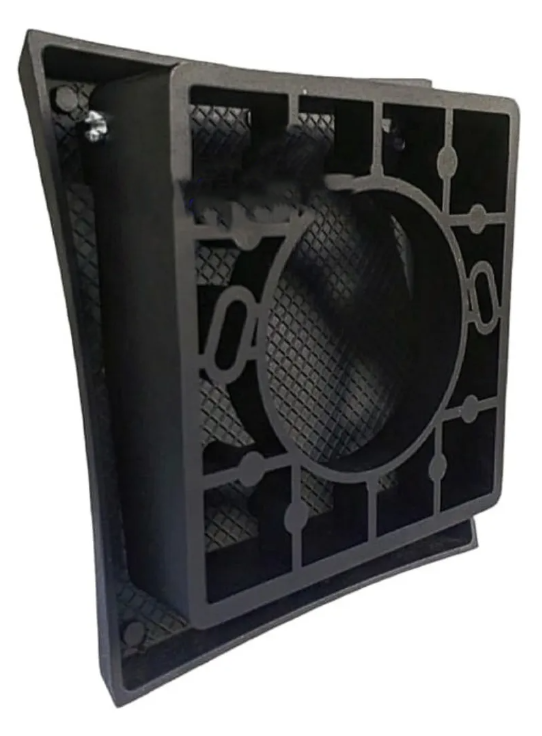 Acabamento  Válvula Hydra Docol Luxo Abaulado Preto Fosco