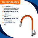 Torneira 1168 Bancada  Aquaduo C17 Metal Laranja