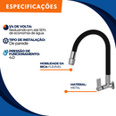 Torneira 1167 Parede Aquaduo C17 Metal