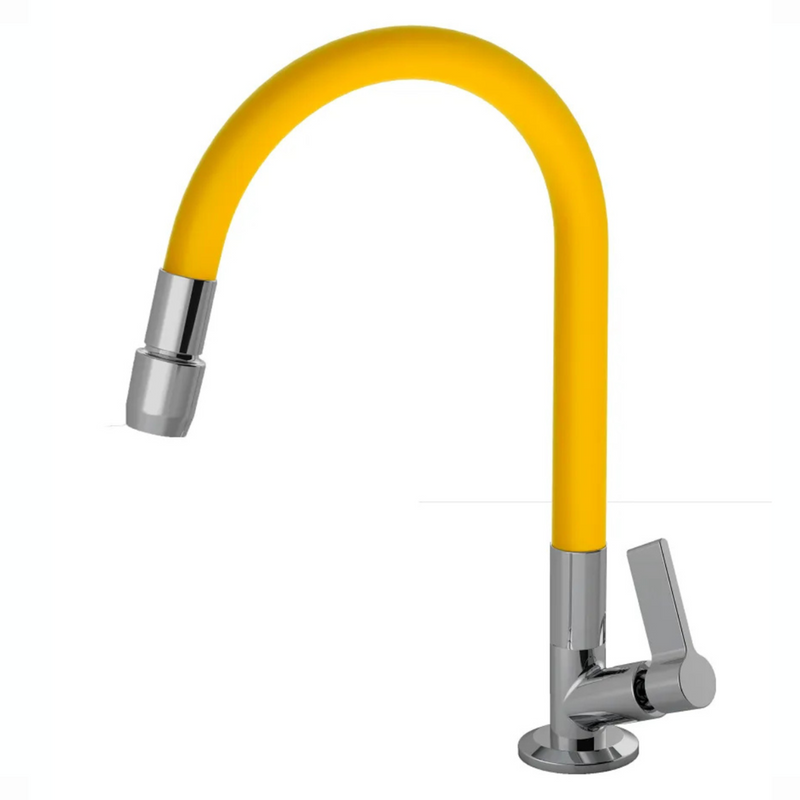 Torneira 1168 Bancada  Aquaduo C17 Metal Amarela