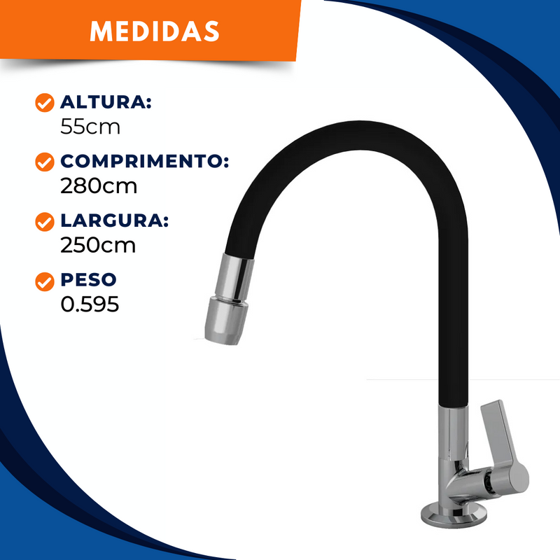 Torneira 1168 Bancada  Aquaduo C17 Metal Preta